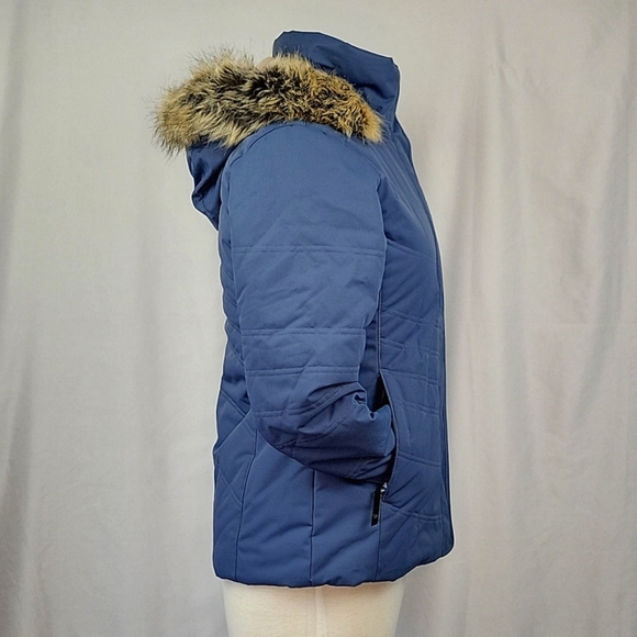 Obermeyer Hooded Winter Jacket Slate Blue Size 4 - Picture 6 of 16